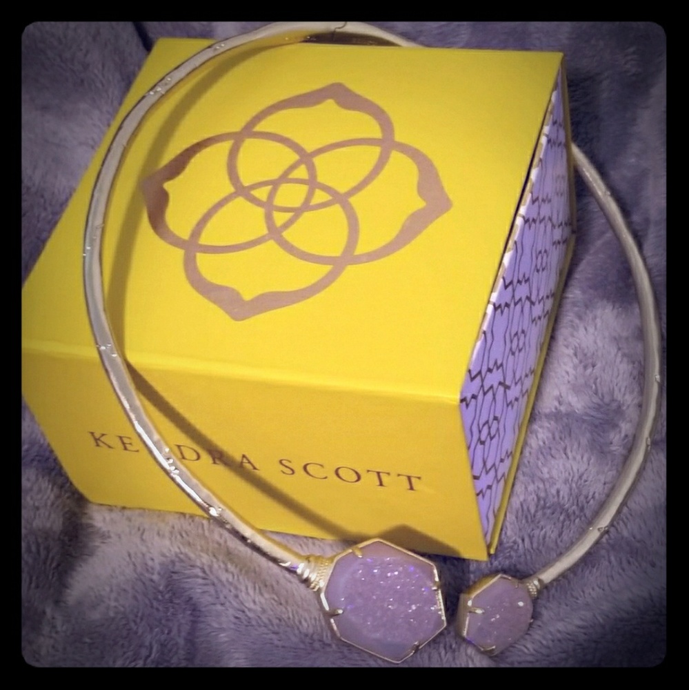 Kendra Scott Pink Druzy Stone necklace.